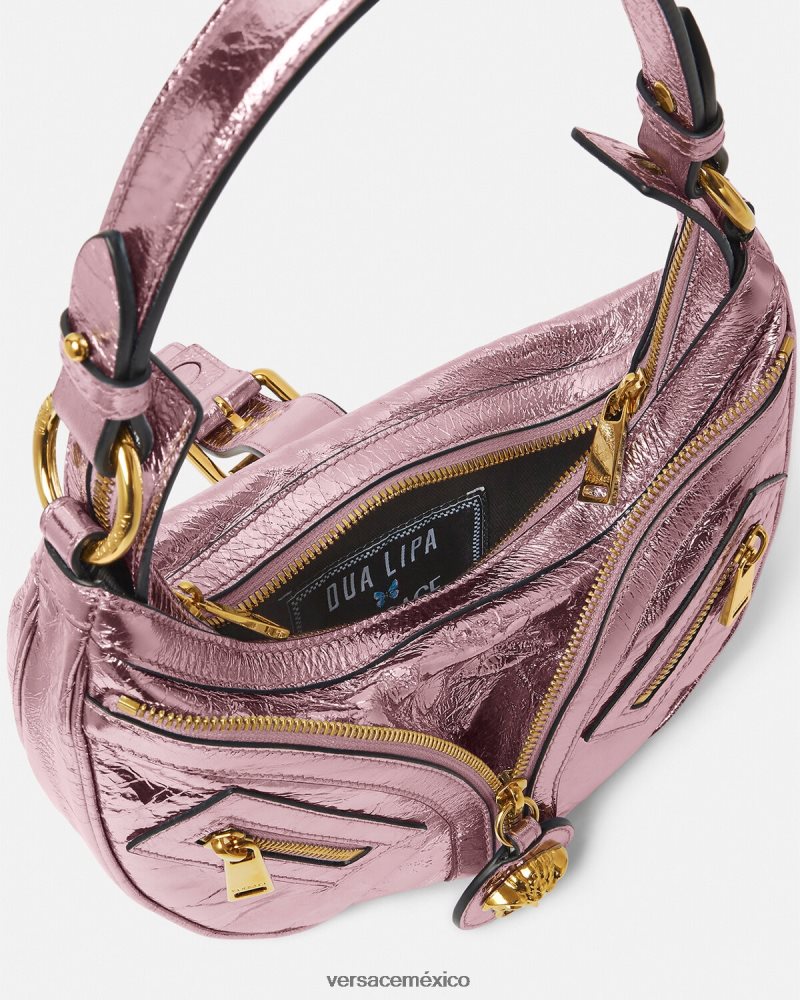 Versace bolso hobo pequeño con repetición metalizada un color bolsas mujer 84626J278