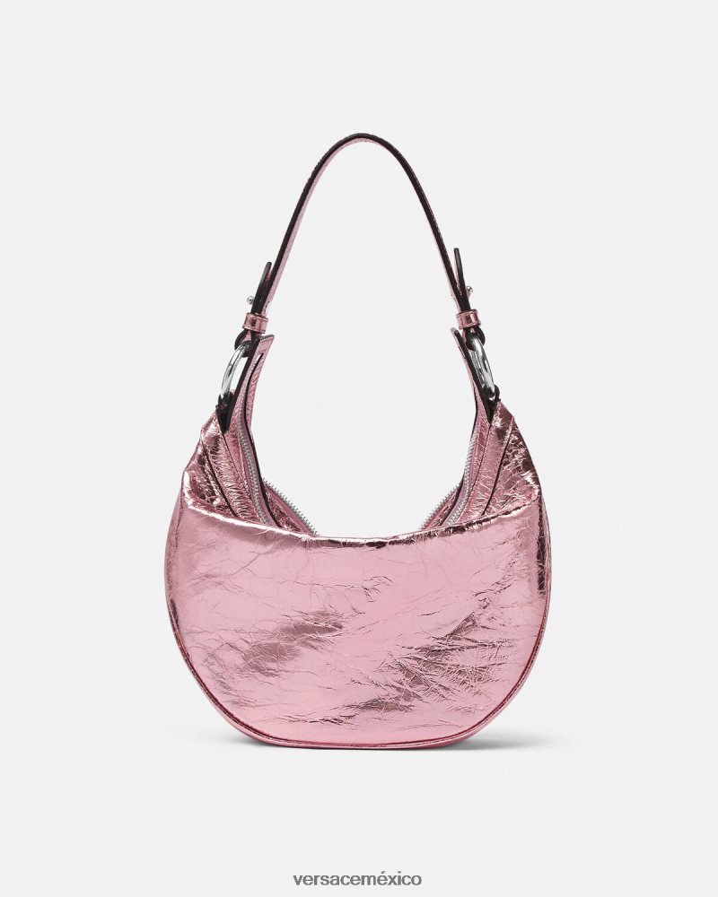 Versace bolso hobo pequeño metalizado repetido un color bolsas mujer 84626J281