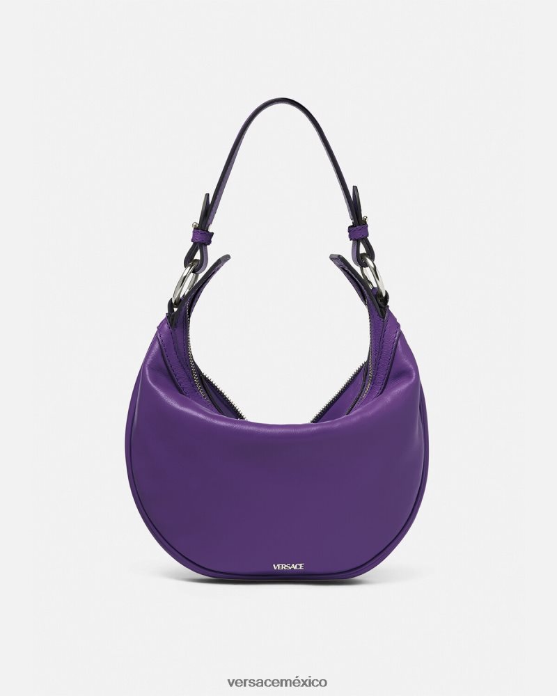 Versace bolso hobo pequeño repetido Violeta bolsas mujer 84626J294