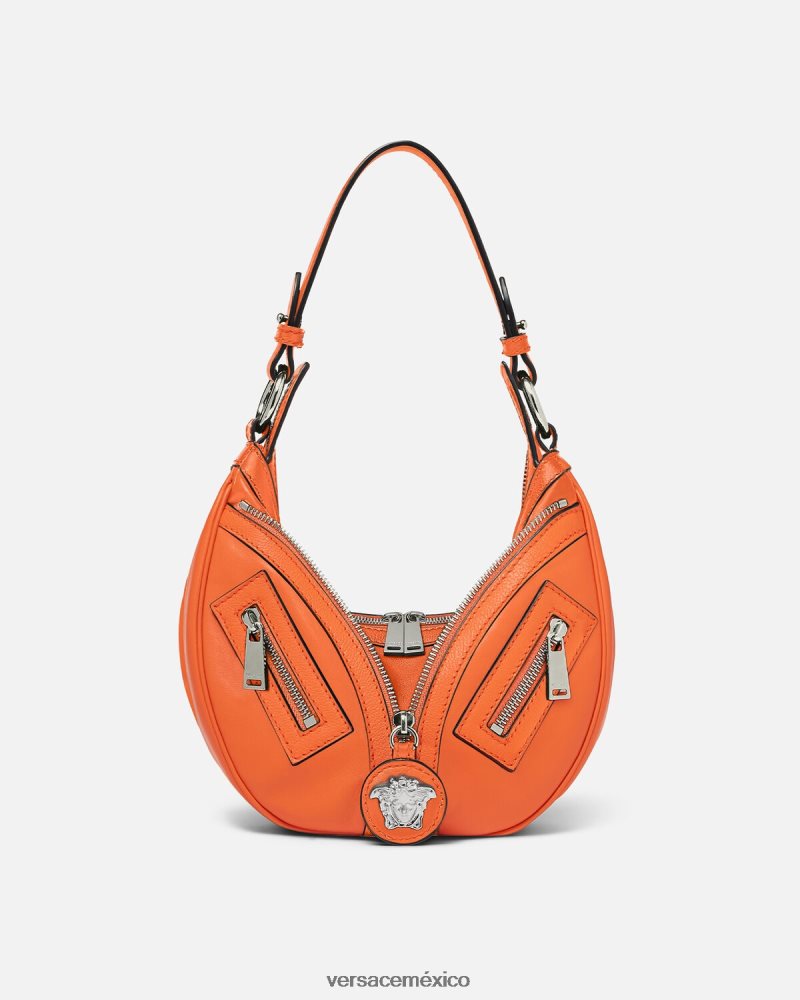 Versace bolso hobo pequeño repetido naranja bolsas mujer 84626J295