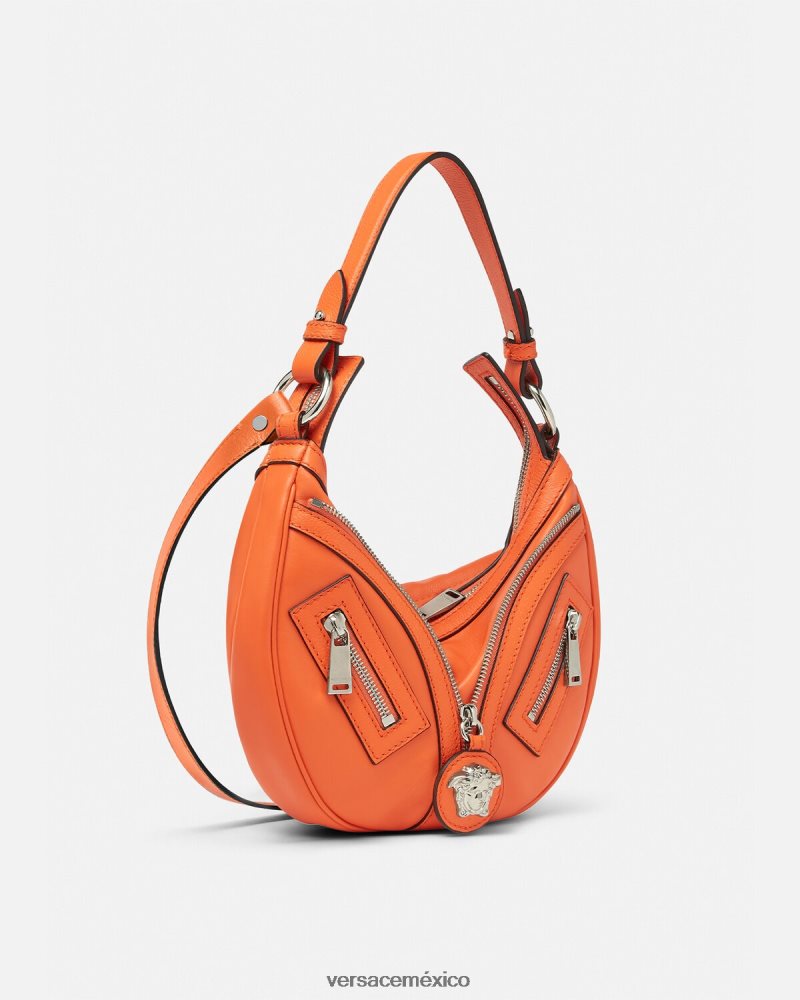 Versace bolso hobo pequeño repetido naranja bolsas mujer 84626J295