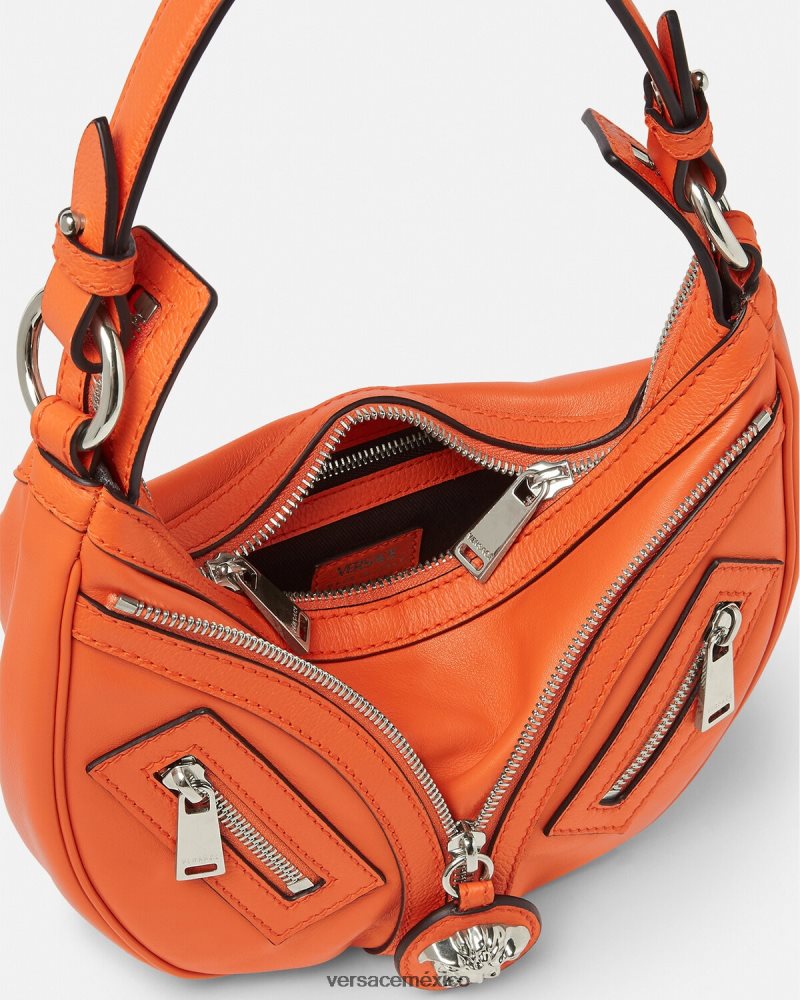 Versace bolso hobo pequeño repetido naranja bolsas mujer 84626J295