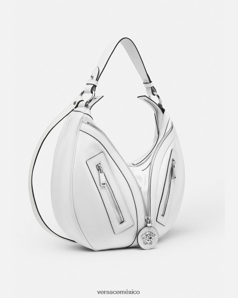 Versace bolso hobo repetido blanco bolsas mujer 84626J286