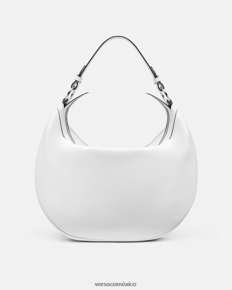 Versace bolso hobo repetido blanco bolsas mujer 84626J286