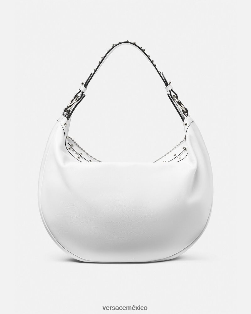 Versace bolso hobo repetido blanco bolsas mujer 84626J290