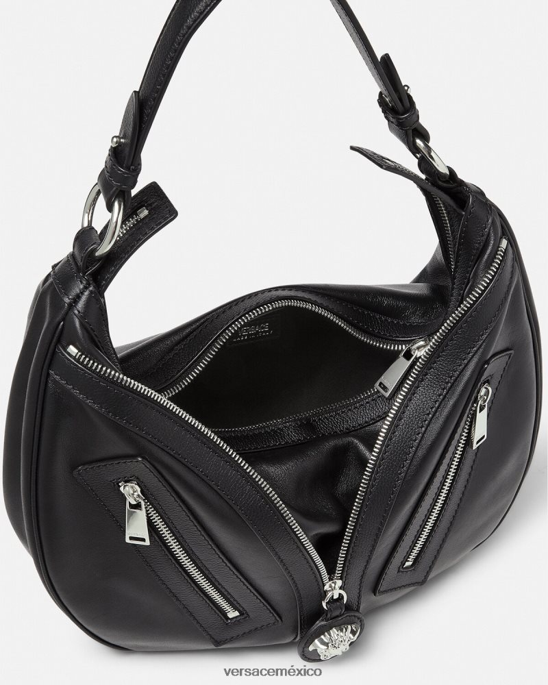 Versace bolso hobo repetido negro bolsas mujer 84626J285
