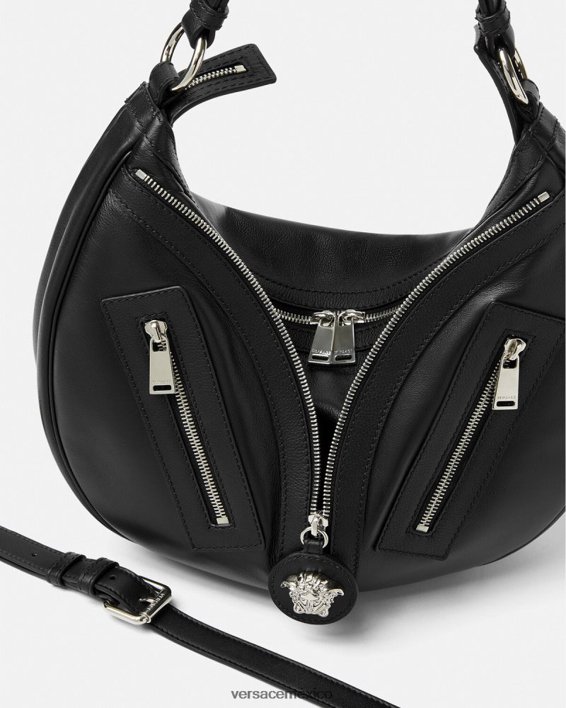 Versace bolso hobo repetido negro bolsas mujer 84626J285