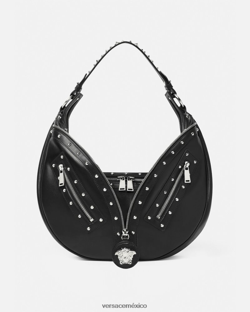 Versace bolso hobo repetido negro bolsas mujer 84626J289