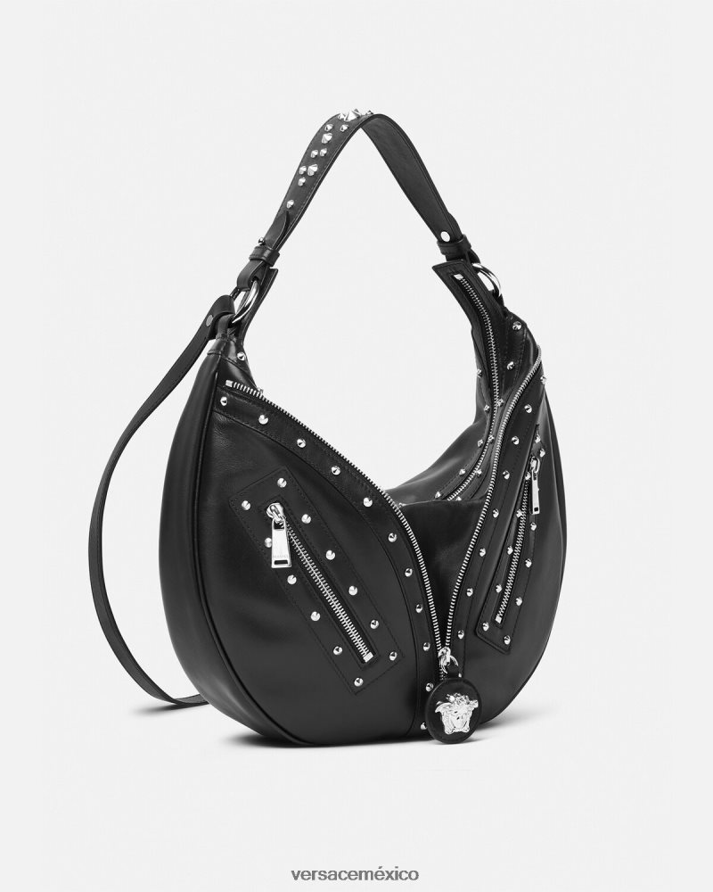 Versace bolso hobo repetido negro bolsas mujer 84626J289