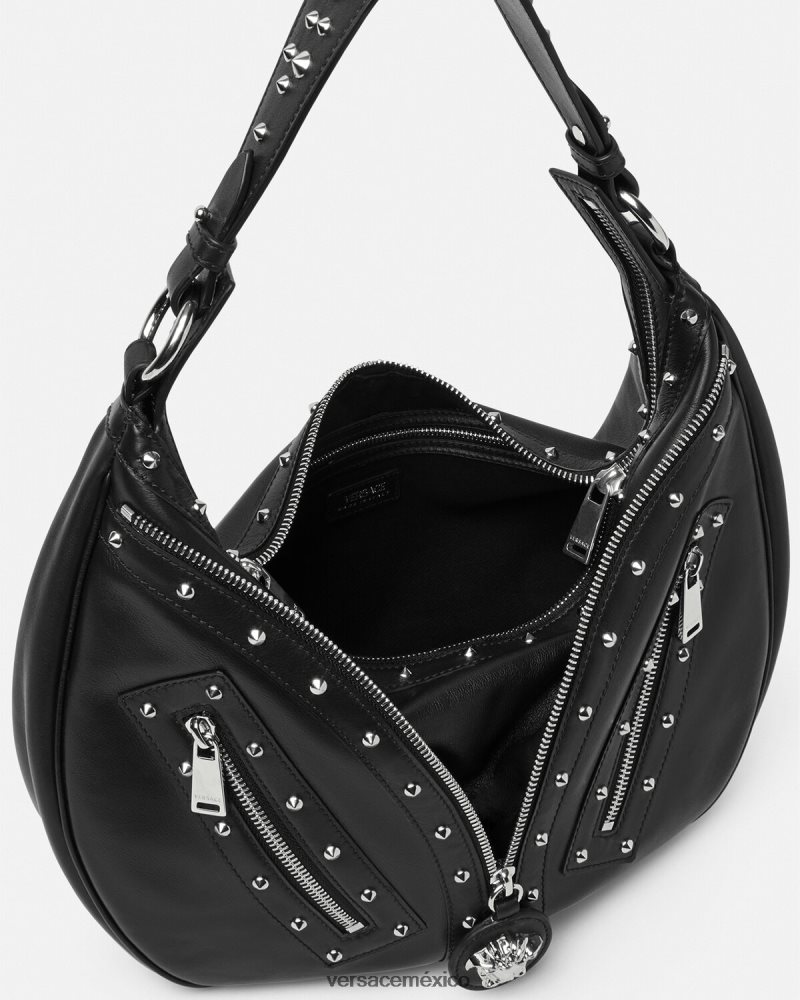 Versace bolso hobo repetido negro bolsas mujer 84626J289