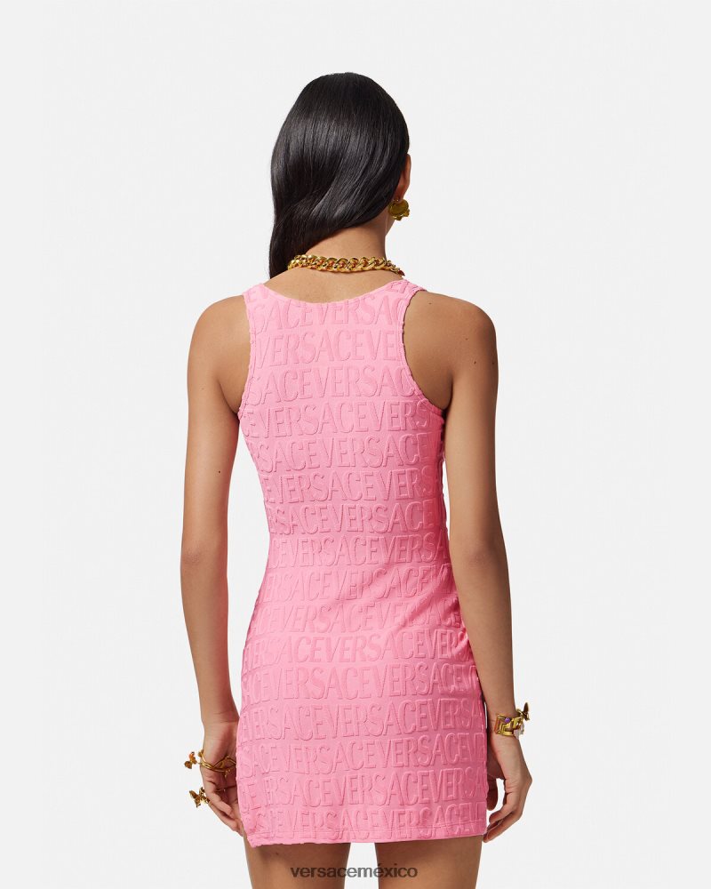 Versace vestido tipo toalla por toda la prenda rosa ropa interior y ropa de playa mujer 84626J1189