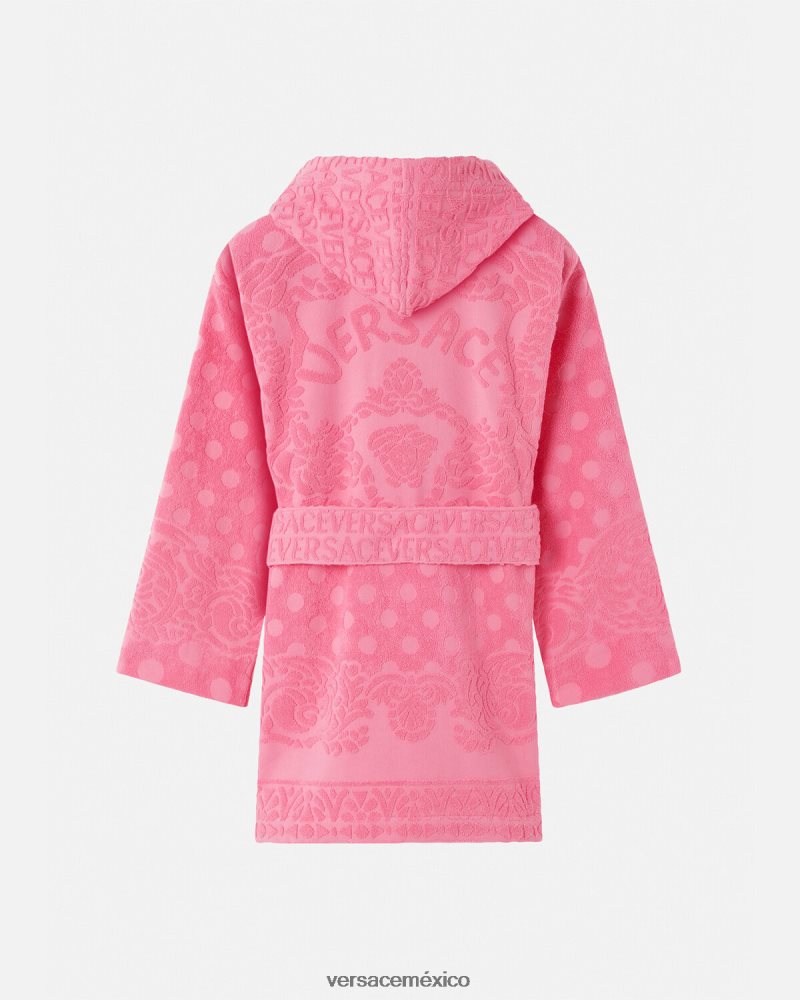 Versace albornoz corto barroco conchas marinas rosa ropa interior y ropa de playa mujer 84626J1081