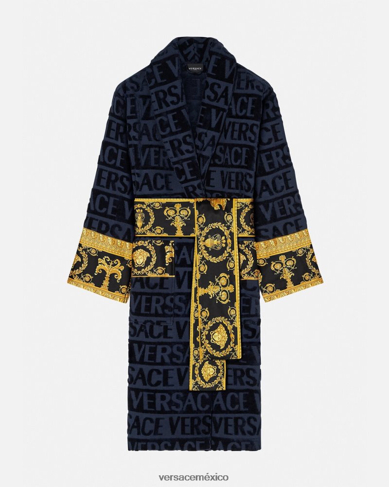 Versace yo bata de baño barroca azul ropa interior y ropa de playa mujer 84626J1091