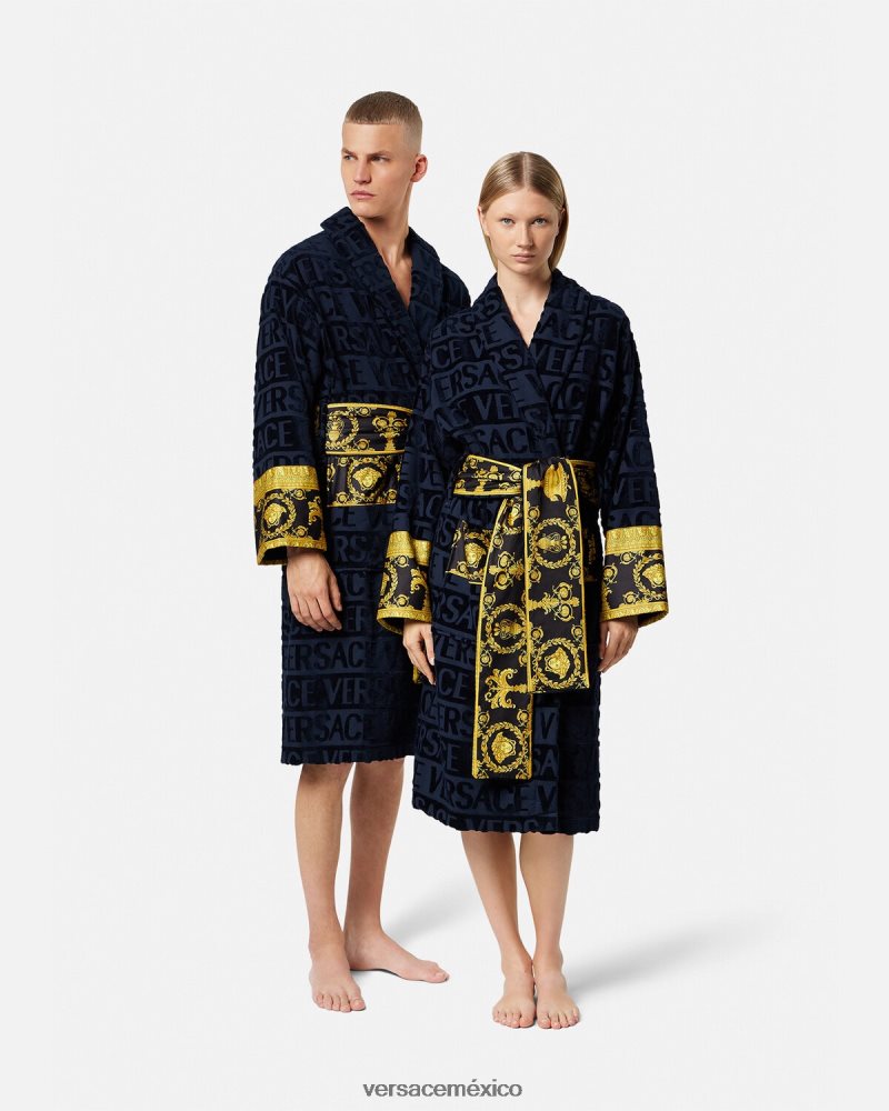 Versace yo bata de baño barroca azul ropa interior y ropa de playa mujer 84626J1091