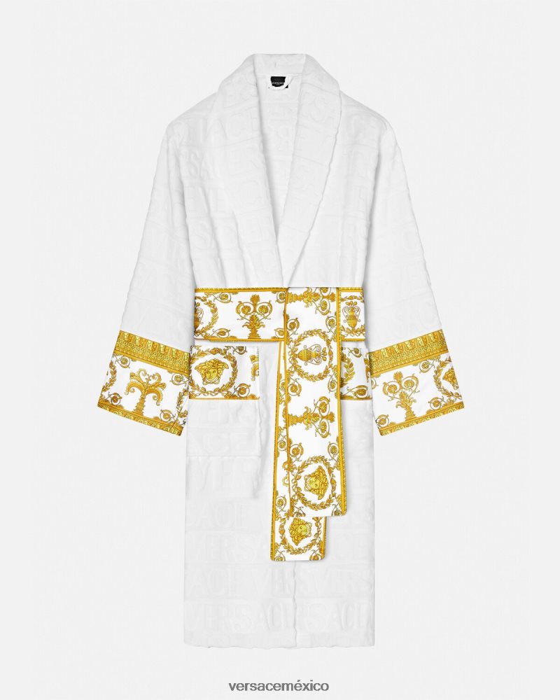 Versace yo bata de baño barroca blanco ropa interior y ropa de playa mujer 84626J1088