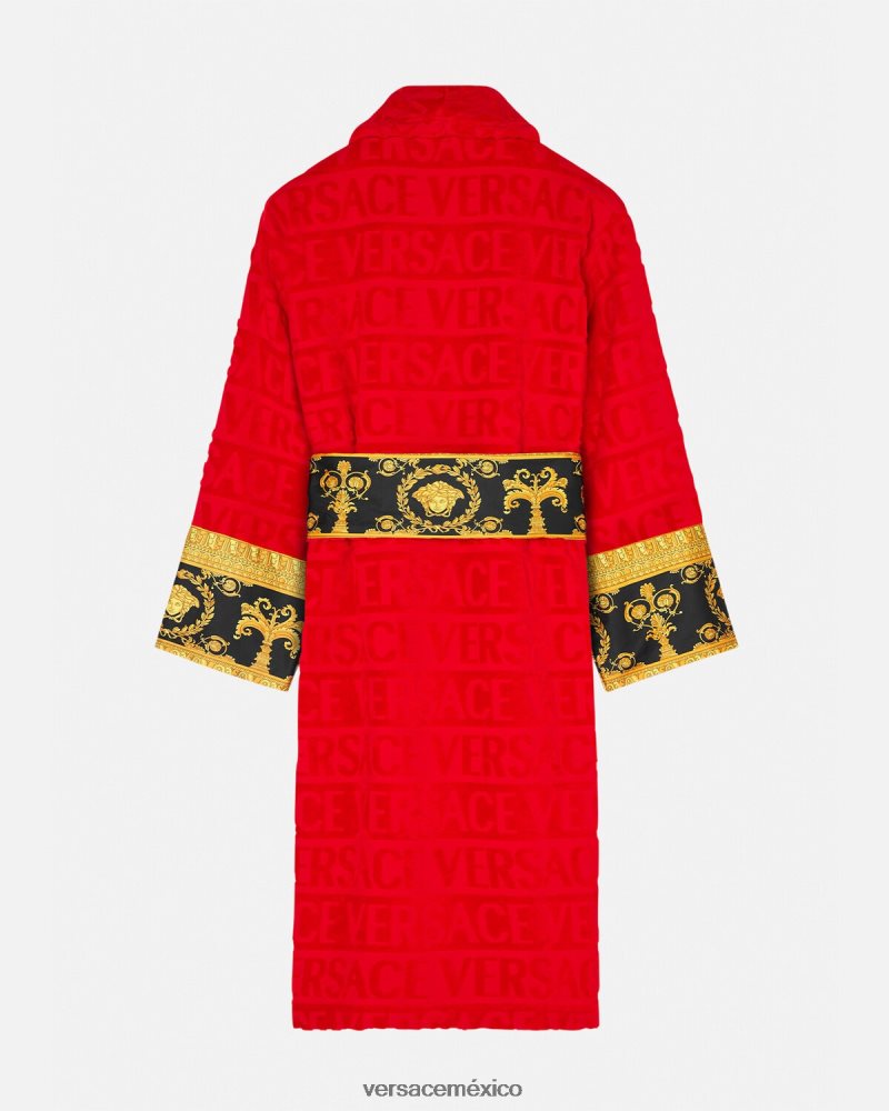 Versace yo bata de baño barroca rojo ropa interior y ropa de playa mujer 84626J1092