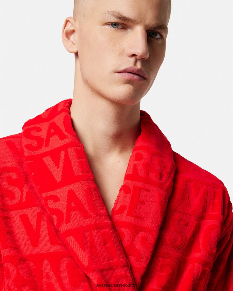 Versace yo bata de baño barroca rojo ropa interior y ropa de playa mujer 84626J1092
