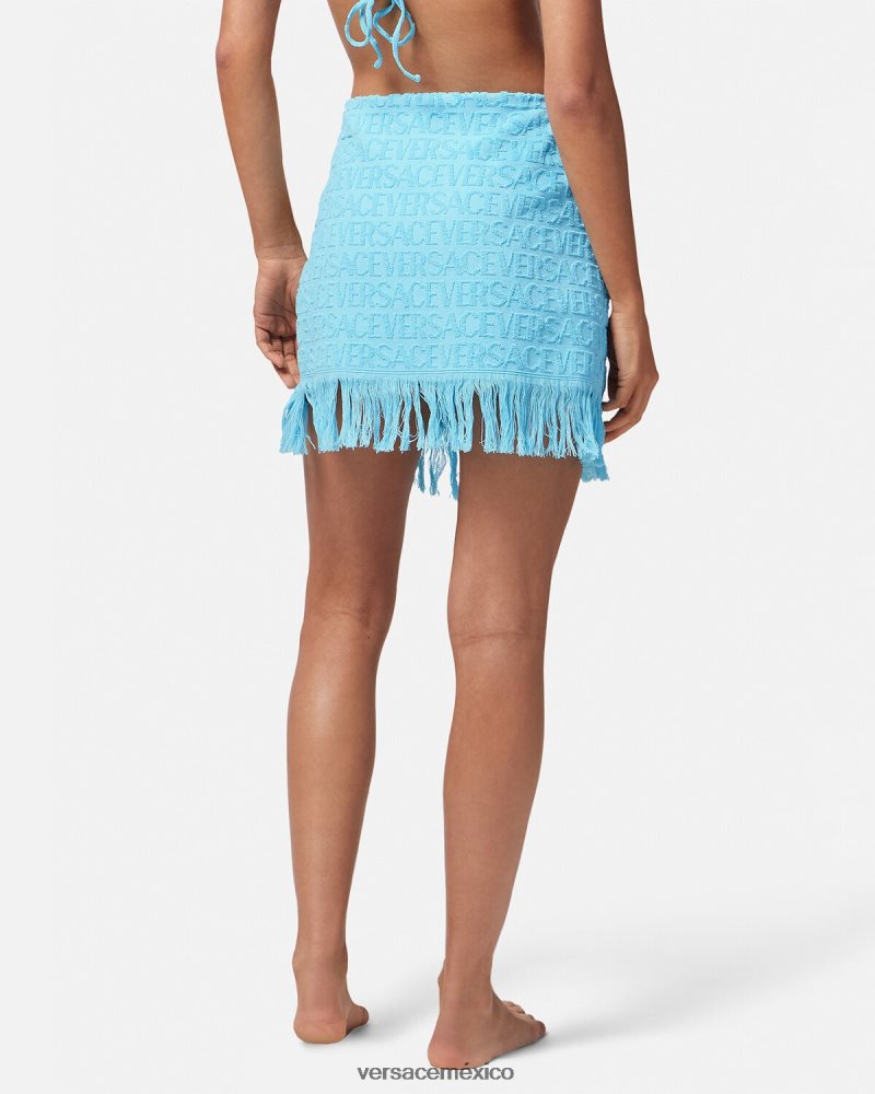 Versace falda cruzada en toda la prenda azul claro ropa interior y ropa de playa mujer 84626J1186