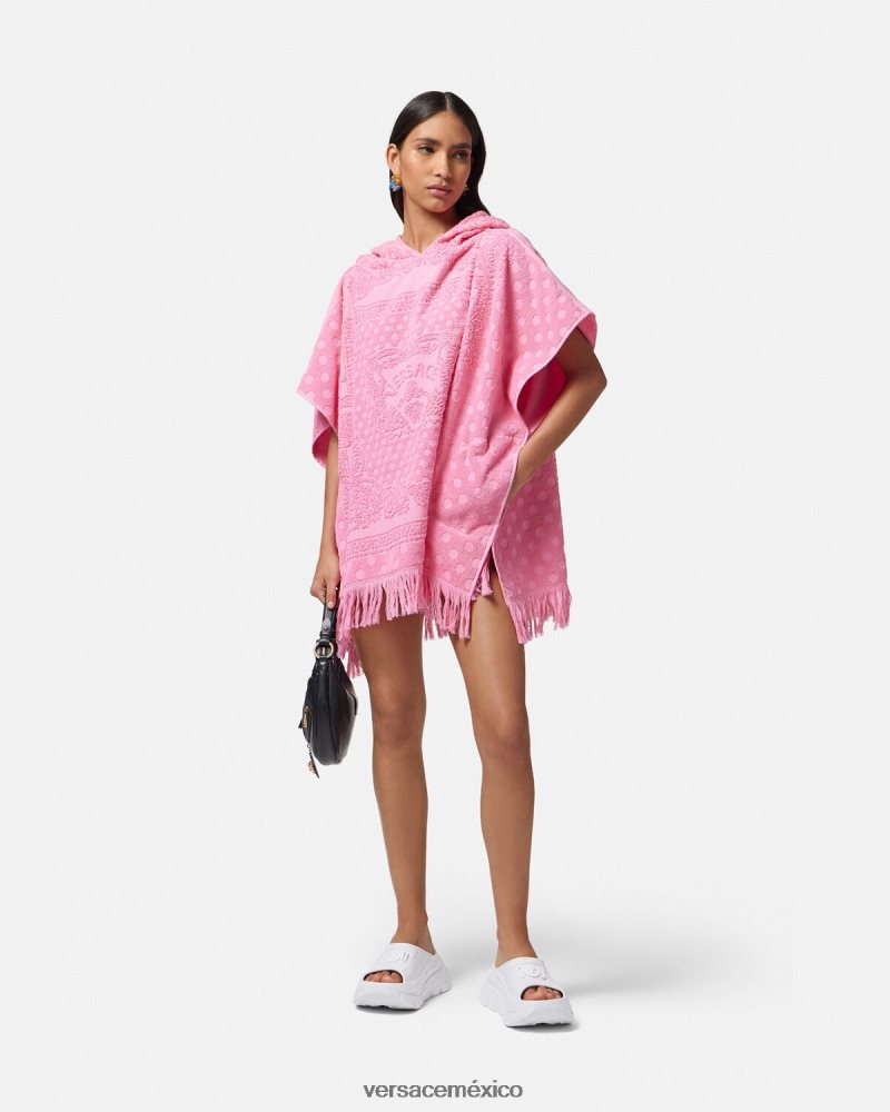 Versace pareo de toalla con mariposas patrimoniales rosa ropa interior y ropa de playa mujer 84626J1191