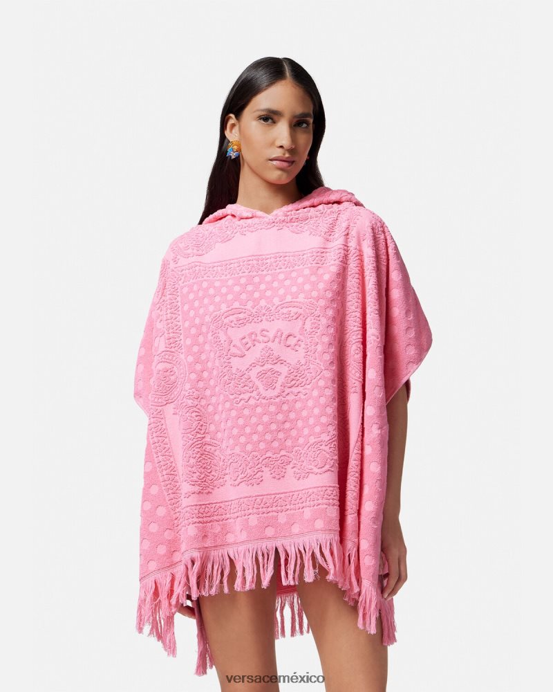 Versace pareo de toalla con mariposas patrimoniales rosa ropa interior y ropa de playa mujer 84626J1191