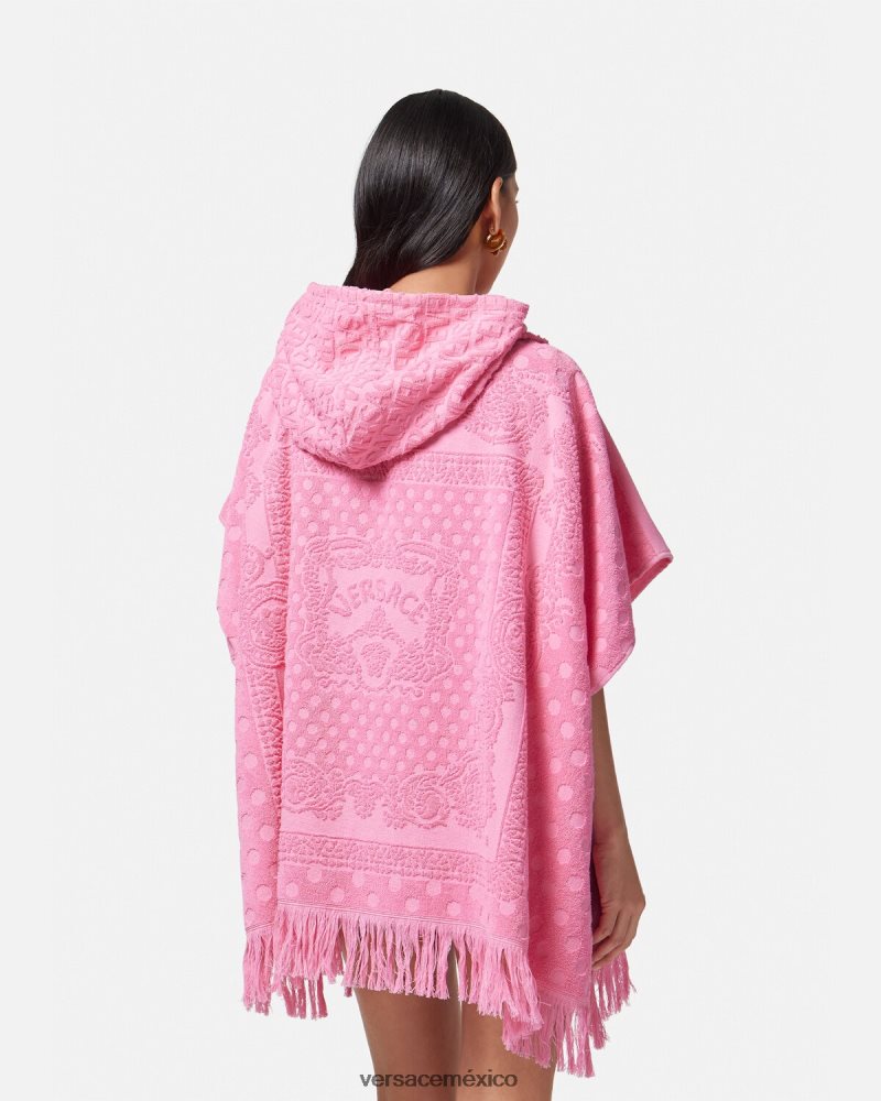 Versace pareo de toalla con mariposas patrimoniales rosa ropa interior y ropa de playa mujer 84626J1191
