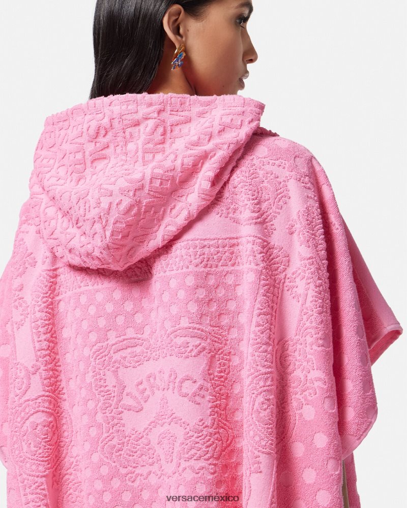Versace pareo de toalla con mariposas patrimoniales rosa ropa interior y ropa de playa mujer 84626J1191
