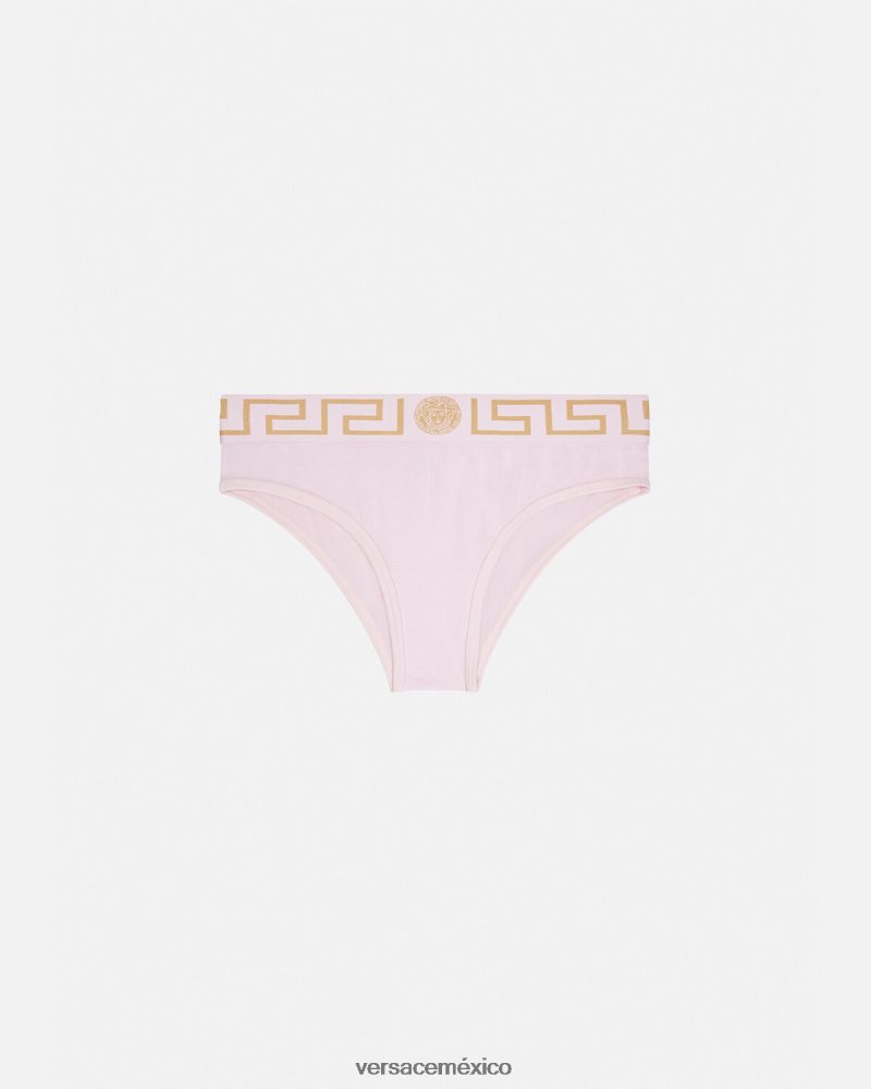 Versace calzoncillos con borde de greca Rosa claro ropa interior y ropa de playa mujer 84626J1059