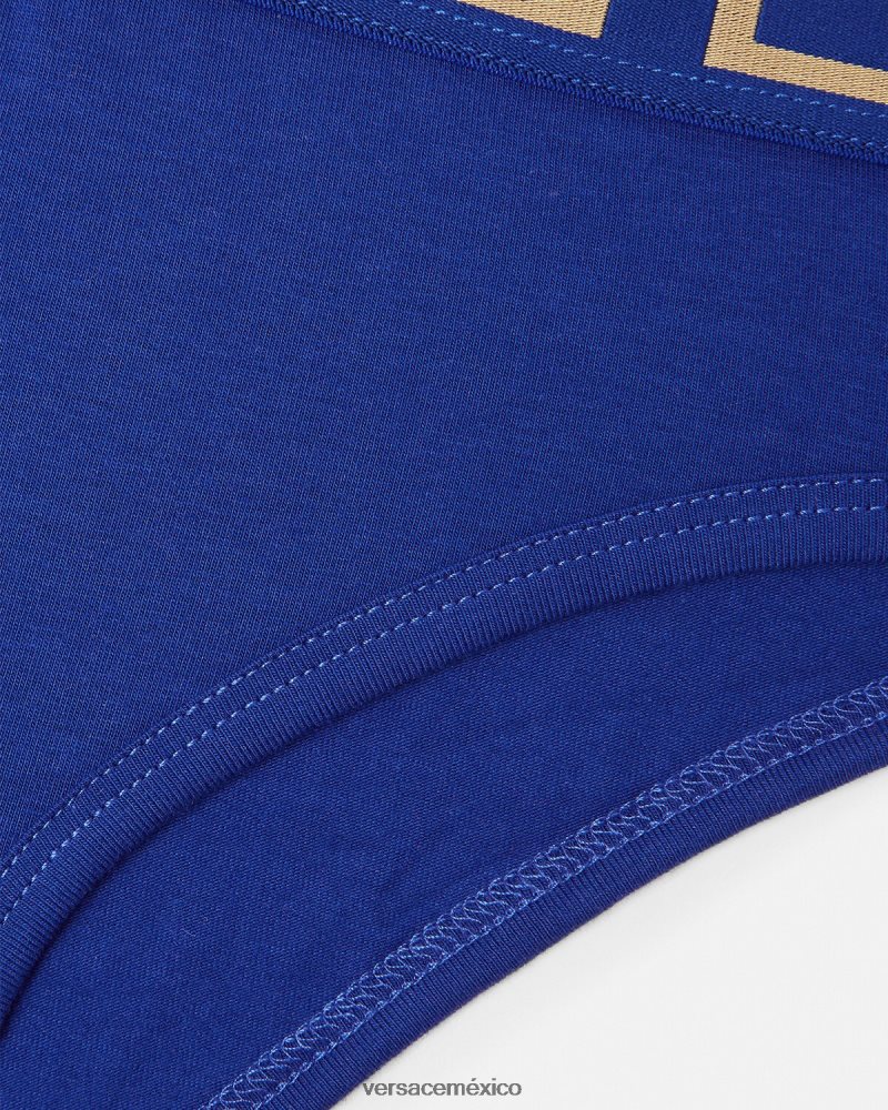 Versace calzoncillos con borde de greca azul ropa interior y ropa de playa mujer 84626J1061