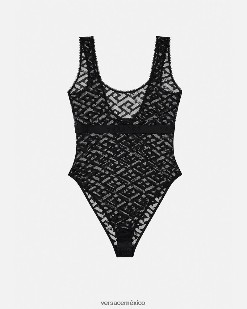 Versace cuerpo de greca negro ropa interior y ropa de playa mujer 84626J1075