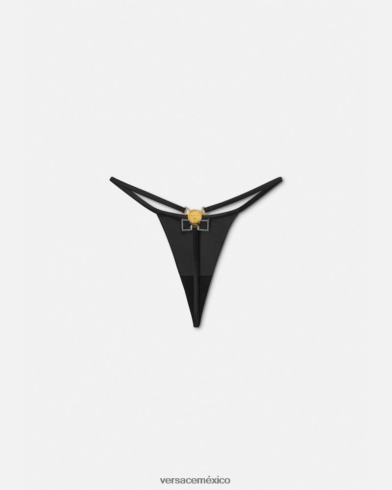 Versace tanga medusa '95 negro ropa interior y ropa de playa mujer 84626J1033