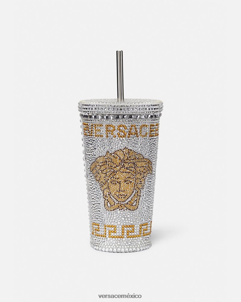 Versace taza de viaje de medusa de cristal blanco ropa interior y ropa de playa mujer 84626J1205