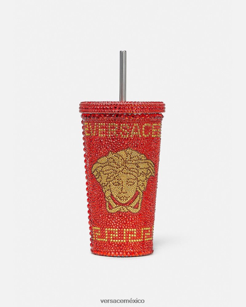 Versace taza de viaje de medusa de cristal rojo ropa interior y ropa de playa mujer 84626J1207