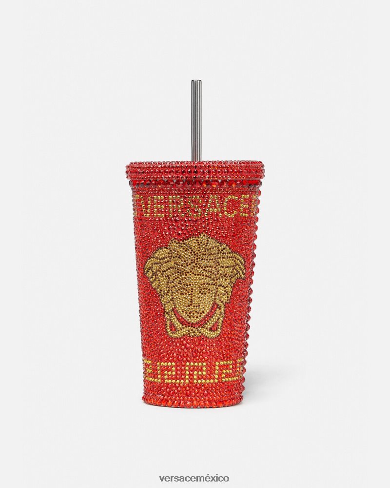 Versace taza de viaje de medusa de cristal rojo ropa interior y ropa de playa mujer 84626J1207