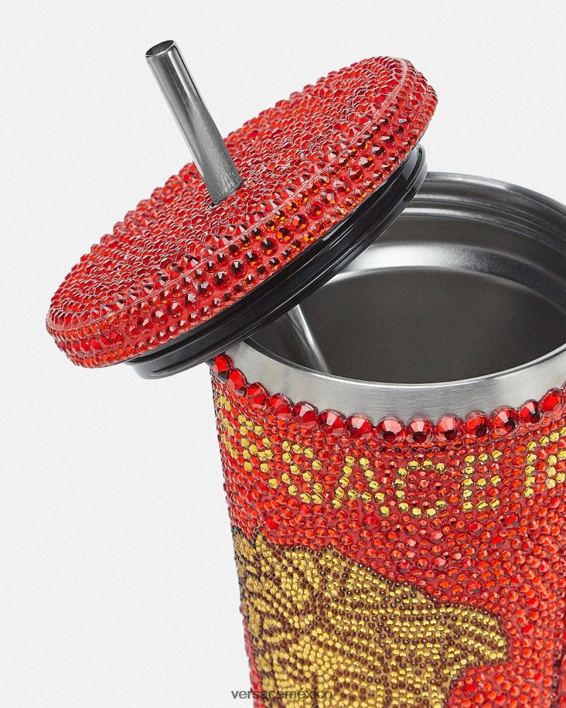 Versace taza de viaje de medusa de cristal rojo ropa interior y ropa de playa mujer 84626J1207