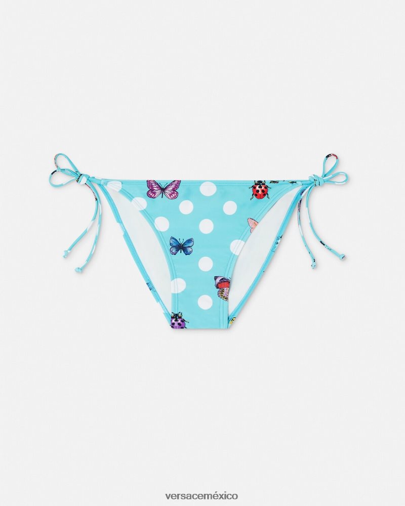 Versace braguita de bikini mariposas azul ropa interior y ropa de playa mujer 84626J1132