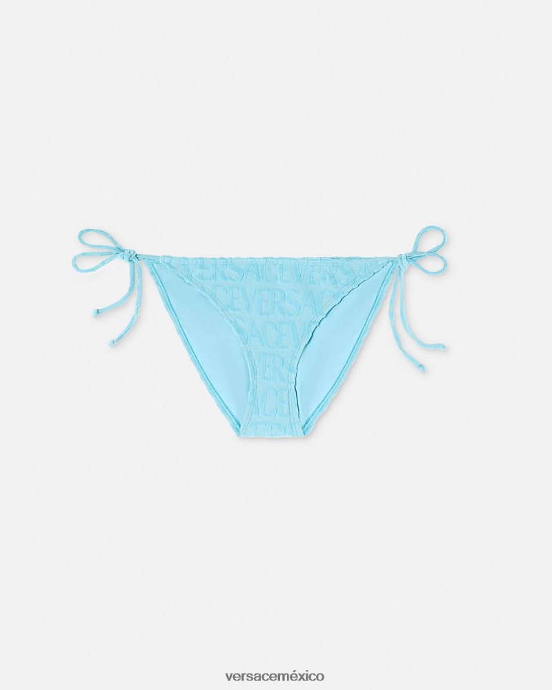 Versace braguitas de bikini de toalla azul claro ropa interior y ropa de playa mujer 84626J1121