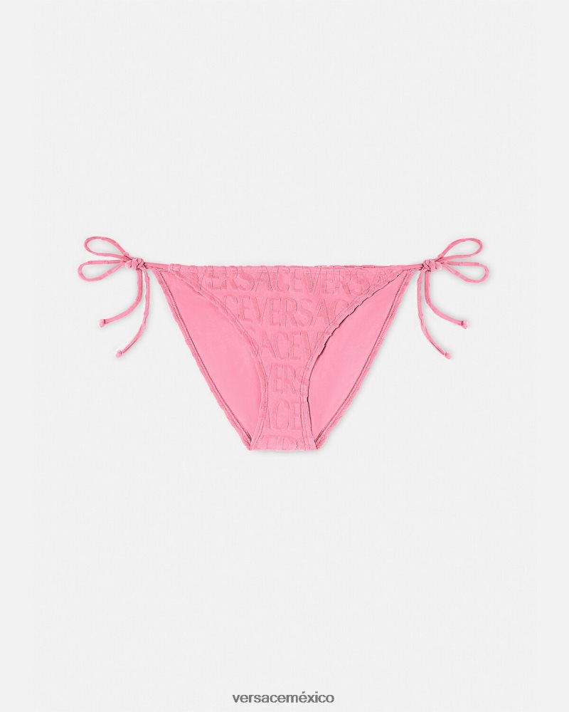 Versace braguitas de bikini de toalla rosa ropa interior y ropa de playa mujer 84626J1120