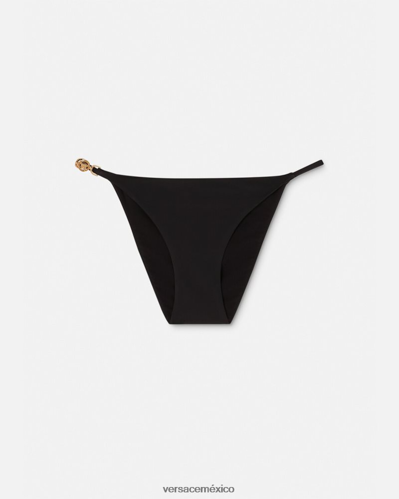 Versace braguitas de bikini de triángulo con medusa '95 negro ropa interior y ropa de playa mujer 84626J1146