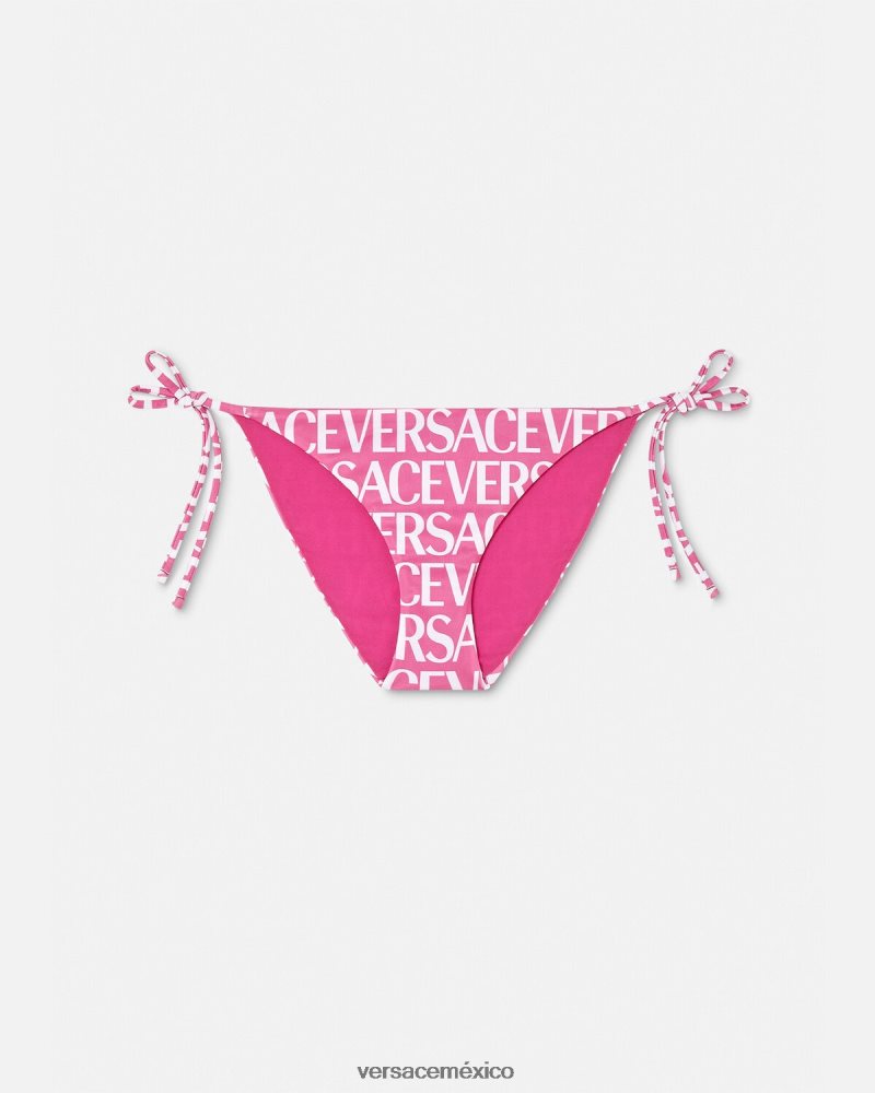 Versace braguitas de bikini por toda la prenda rosa y estampado ropa interior y ropa de playa mujer 84626J1166