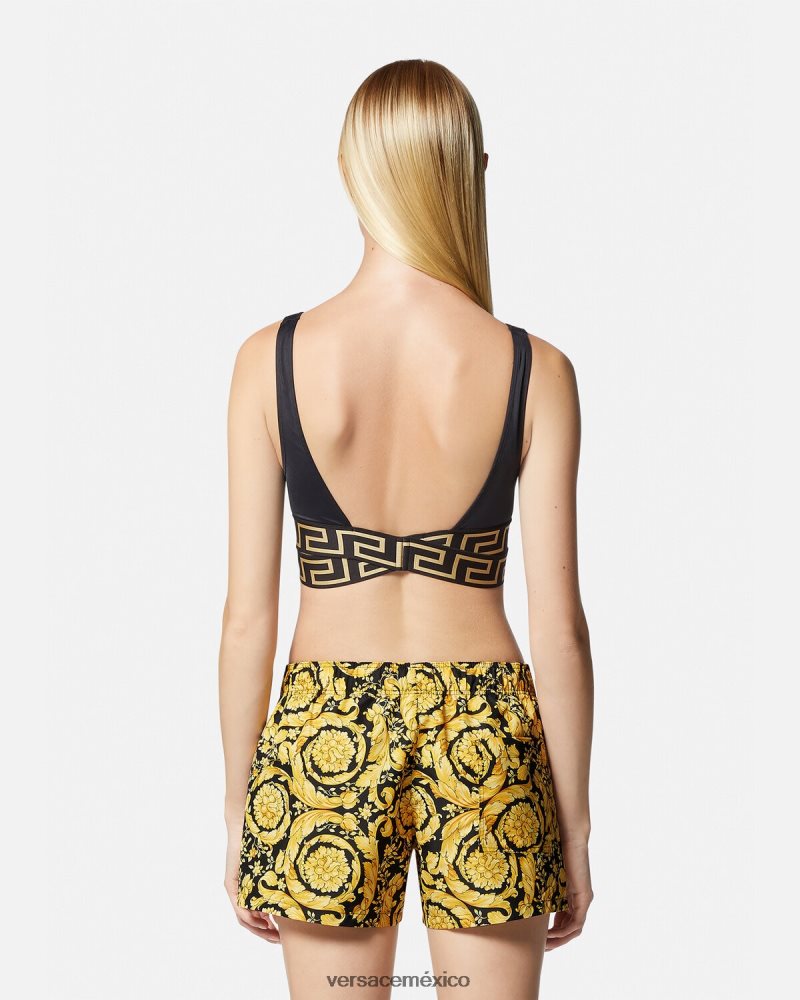 Versace shorts de baño barrocos imprimir ropa interior y ropa de playa mujer 84626J1140