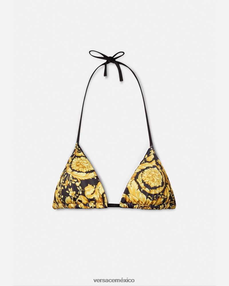 Versace top de bikini barroco imprimir ropa interior y ropa de playa mujer 84626J1139