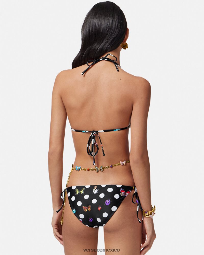Versace top de bikini con mariposas imprimir ropa interior y ropa de playa mujer 84626J1114
