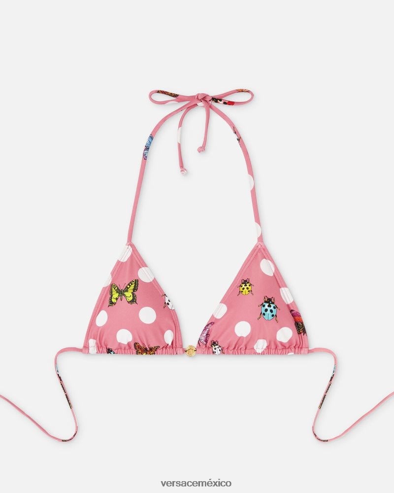 Versace top de bikini con mariposas imprimir ropa interior y ropa de playa mujer 84626J1131