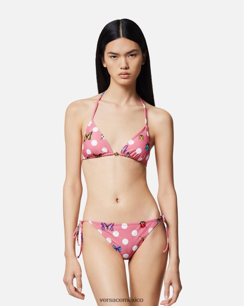 Versace top de bikini con mariposas imprimir ropa interior y ropa de playa mujer 84626J1131