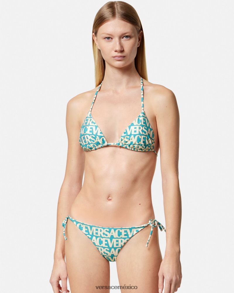 Versace top de bikini por todo el cuerpo imprimir ropa interior y ropa de playa mujer 84626J1127