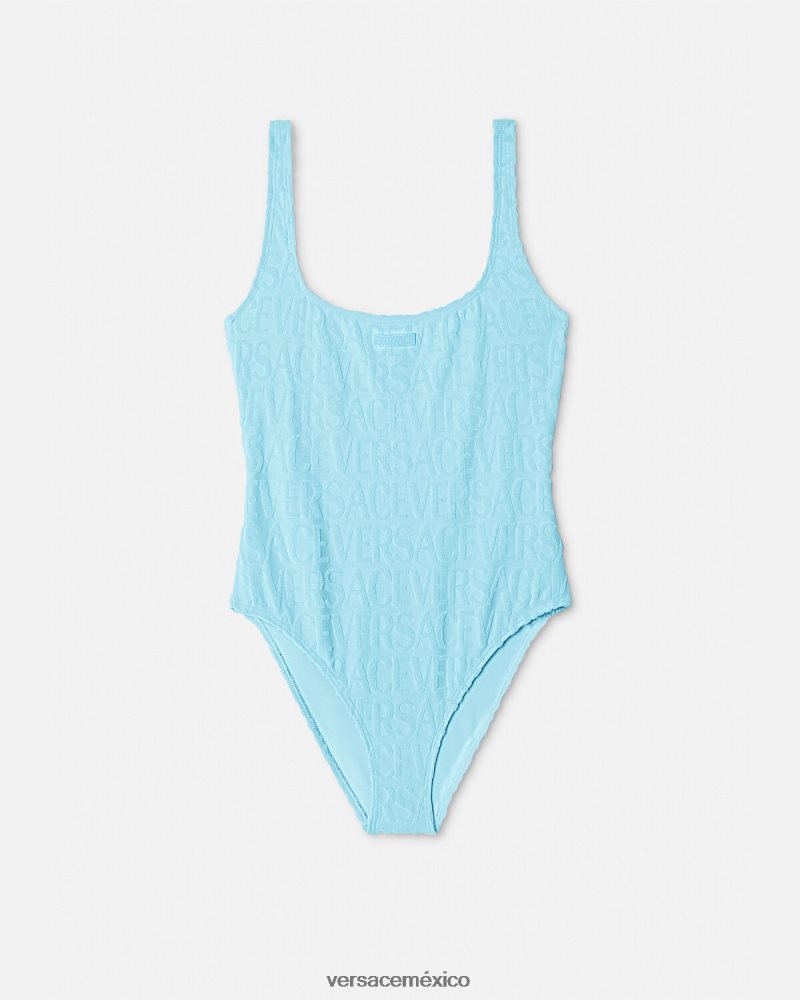Versace traje de baño de toalla azul claro ropa interior y ropa de playa mujer 84626J1123