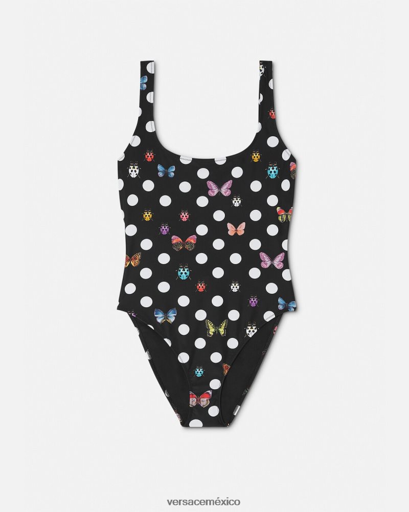 Versace traje de baño de una pieza mariposas imprimir ropa interior y ropa de playa mujer 84626J1116