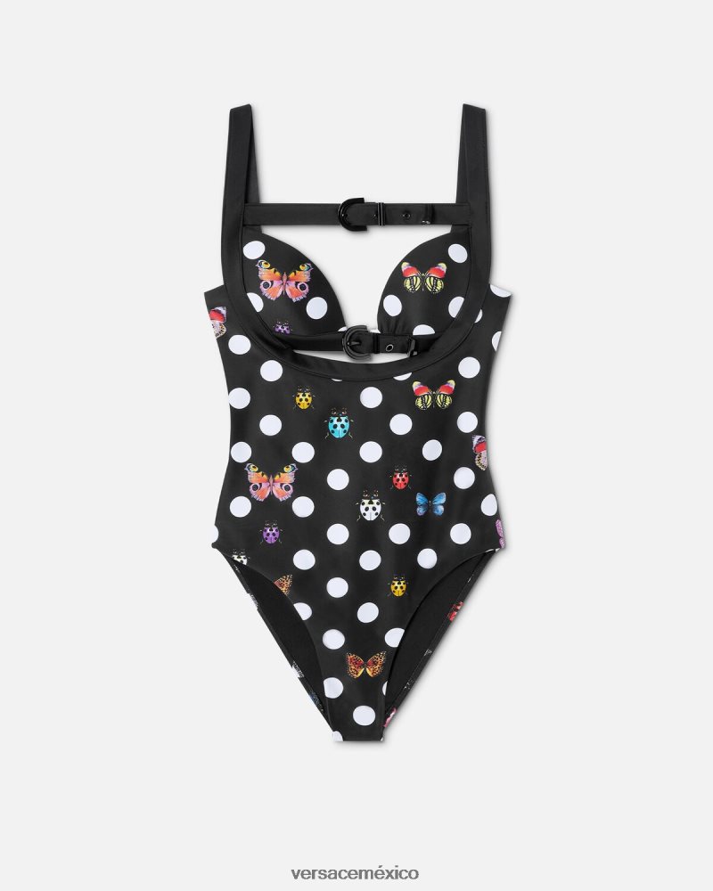 Versace traje de baño de una pieza mariposas imprimir ropa interior y ropa de playa mujer 84626J1117