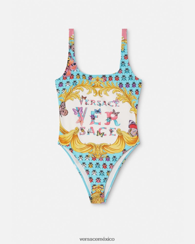 Versace traje de baño de una pieza mariposas imprimir ropa interior y ropa de playa mujer 84626J1135