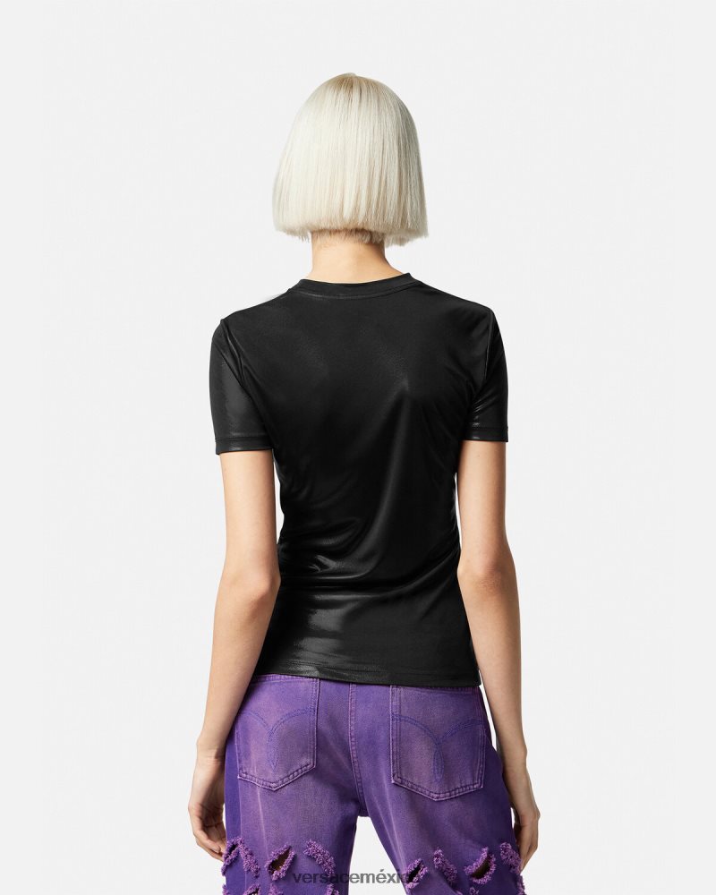 Versace camiseta de diosa negro ropa mujer 84626J149